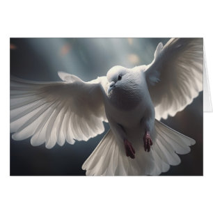 La paloma de la paz blanca volando