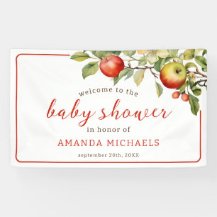 La pancarta de Baby Shower Apple of Our Eye