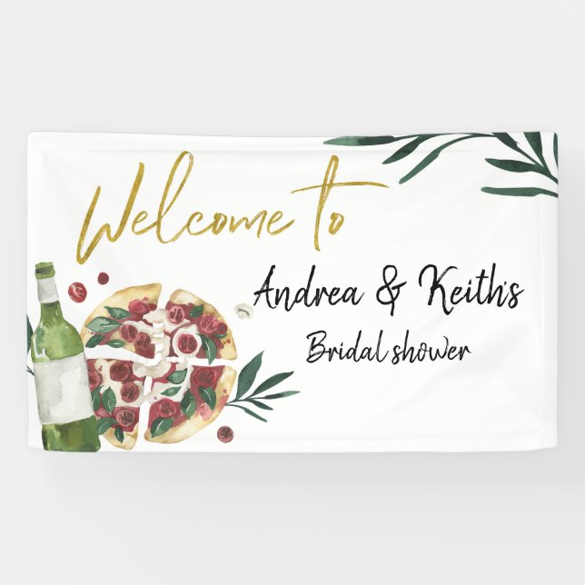 La pancarta de la Pizza Perfecta y la Cerveza (Horizontal)