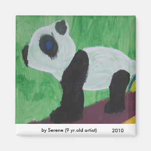 La panda embroma el imán del arte