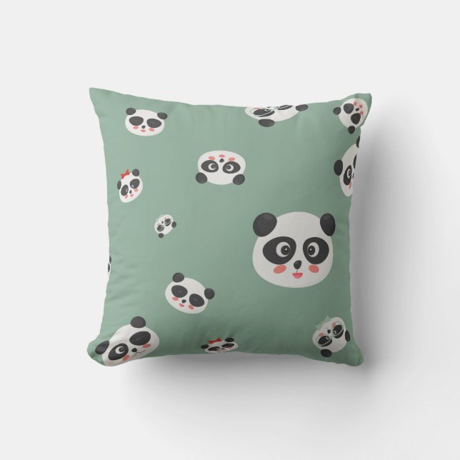 La panda linda hace frente a la almohada o al (Anverso)