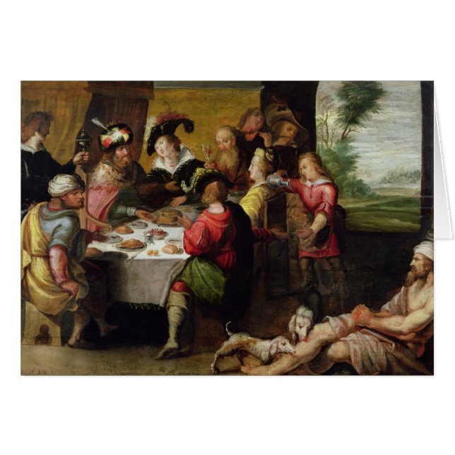 La parábola del hombre rico y del Lazarus (Anverso (Horizontal))