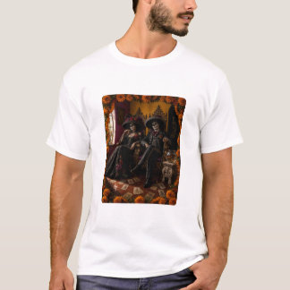 La Pareja Calavera Camiseta – Gothic Art Tee