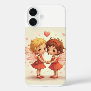 La pareja de Fundas del iPhone 16 del hada amorosa