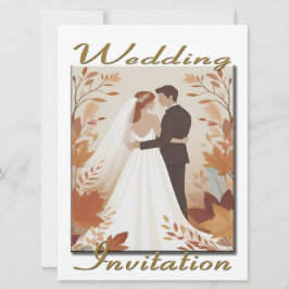 La pareja de invitaciones a la boda en el bosque -