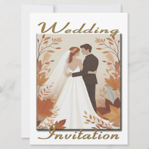 La pareja de invitaciones a la boda en el bosque -