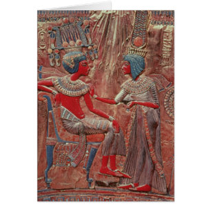 La parte posterior del trono de Tutankhamun