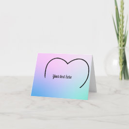 La parte superior de un corazón en una tarjeta de