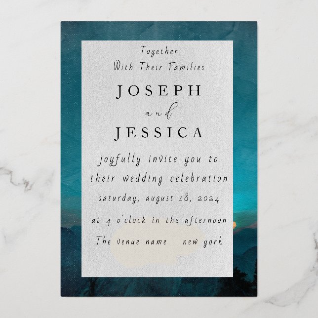 La pasión de la naturaleza: Invitación a la boda a (Anverso)