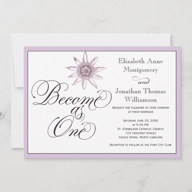 La pasión se convierte en una invitación a la boda (Anverso)
