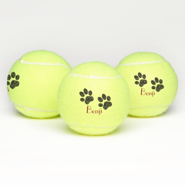 La pata de los perros imprime pelotas de tenis de (Múltiples)