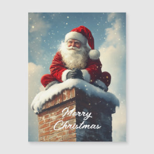 La pausa de Santa en la chimenea: una sonrisa de i