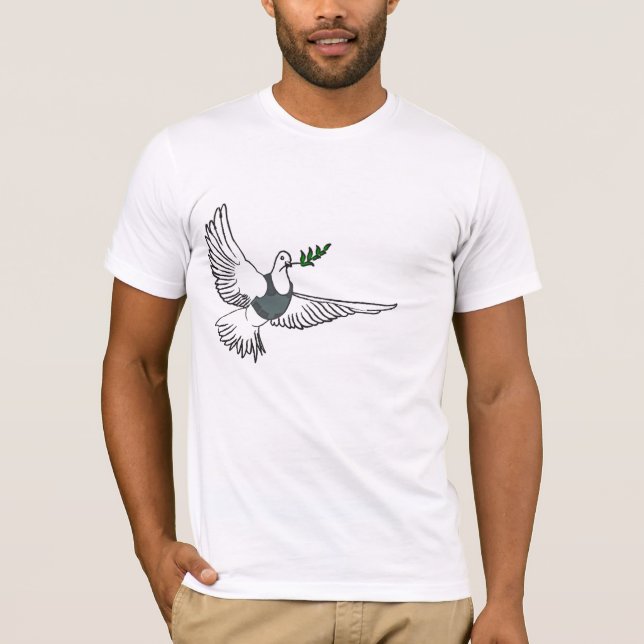 La paz   de Banksy sea con usted camisa (Anverso)