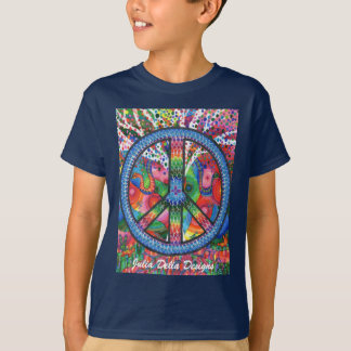La paz de la vida embroma la camiseta