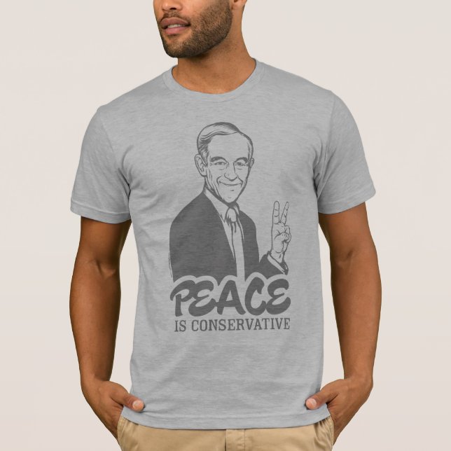 La paz de Ron Paul es camiseta conservadora (Anverso)