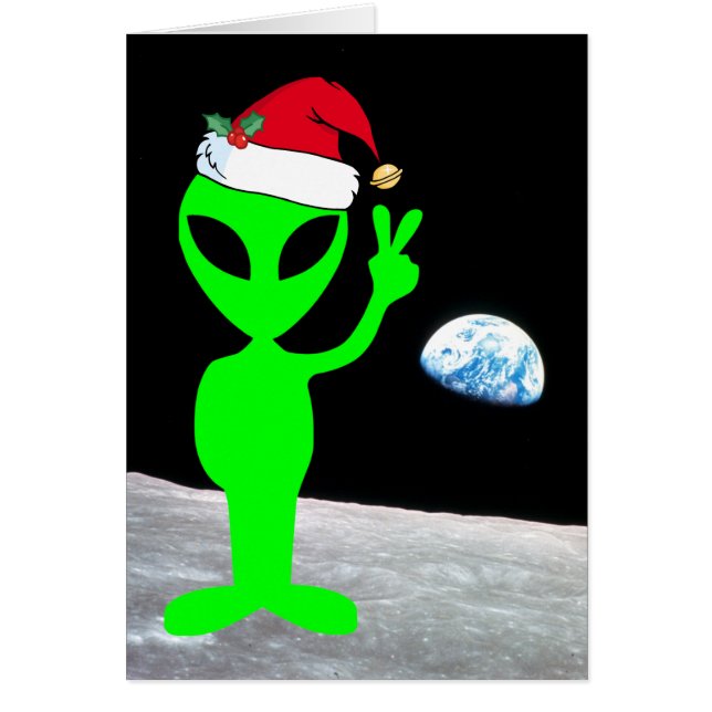 La paz de Santa Alien en la Luna y la Tierra (Frente)