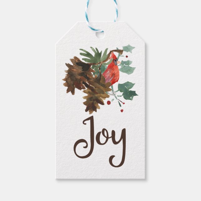 La paz en la naturaleza Navidad etiqueta de regalo (Anverso)