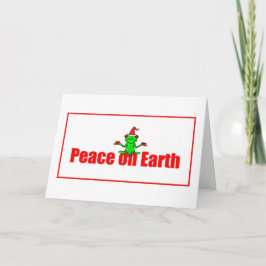 La paz en la Tierra Rana de Árbol de Navidad en un