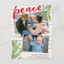 La paz, la nieve evergreen 2 foto postal de feriad