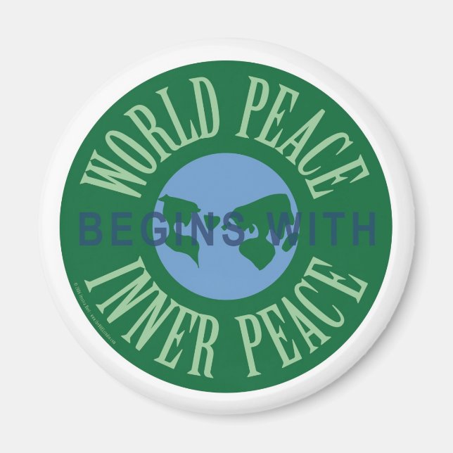 La Paz Mundial Comienza Con Un Imán De Paz Interio (Frente)