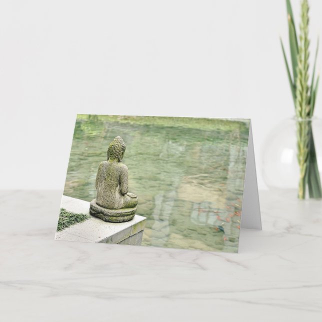La paz viene de dentro. Tarjeta de la cita de Buda (Anverso)