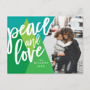 La paz y el amor Brillante tarjeta de fotos de Nav