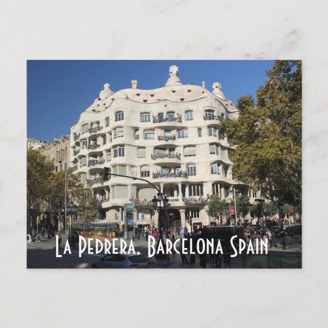 La Pedrera por la postal de Gaudi Barcelona España (Anverso)