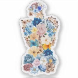 La Pegatina de arte de la flor