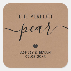 La pegatina de la pera perfecta, etiqueta de regal