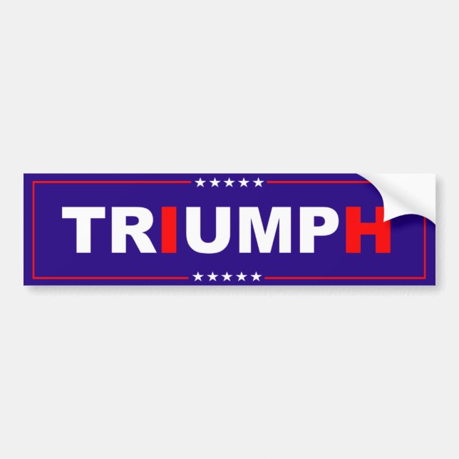 La pegatina del parachoques triunfal de Donald Tru (Frente)