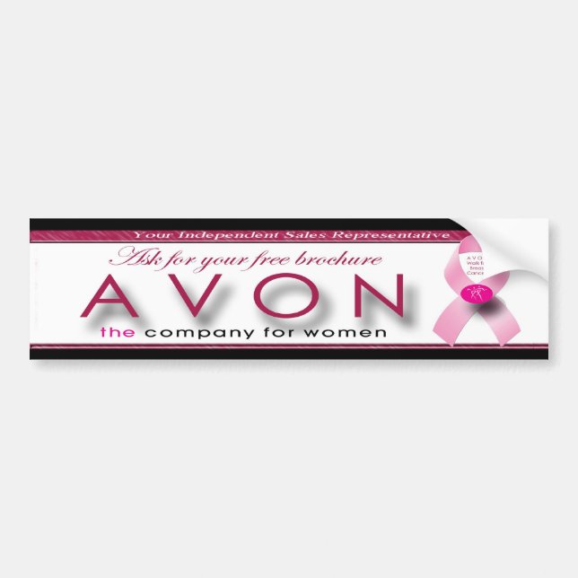 La pegatina para el parachoques de AVON pide su (Frente)