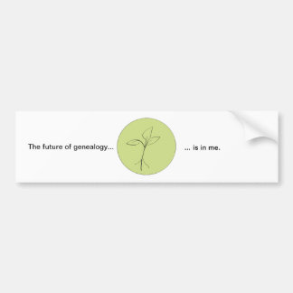 La pegatina para el parachoques del futuro/del