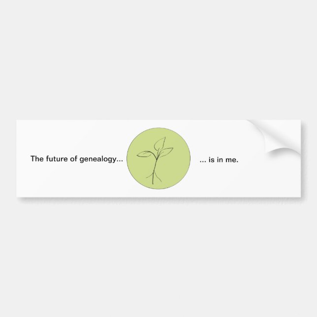 La pegatina para el parachoques del futuro/del (Frente)