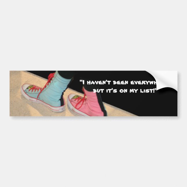 La pegatina para el parachoques del viajero (Frente)