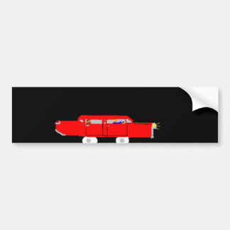 La pegatina para el parachoques roja del coche