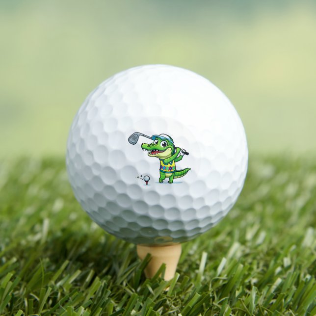La pelota de golf de cocodrilo Gator-Golf (Camiseta in situ)