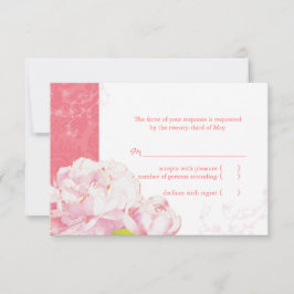 La Peonía Rosa Blooms Boda RSVP