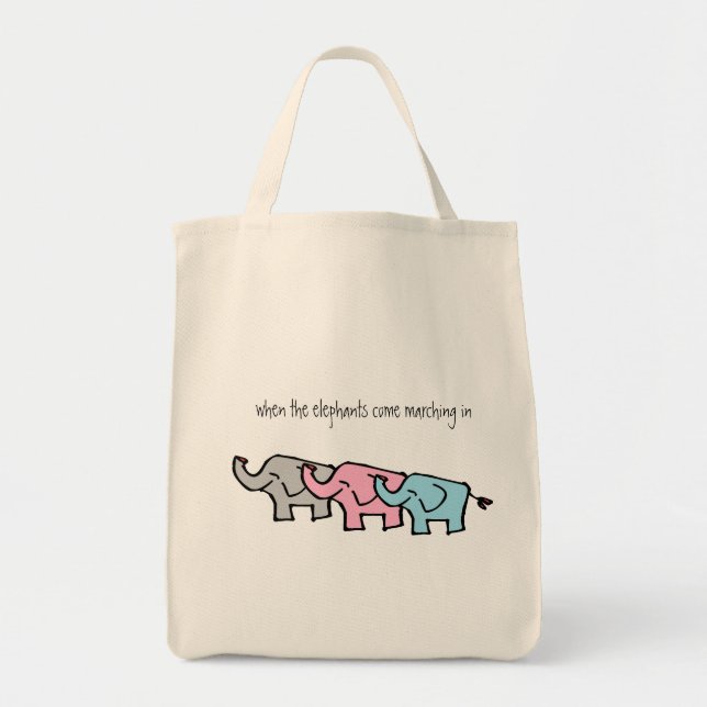 la pequeña bolsa de asas de los elefantes de (Frente)
