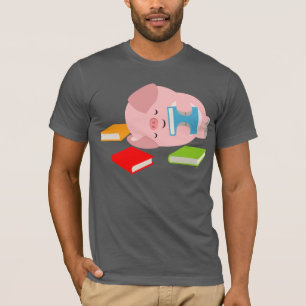 La pequeña camiseta del aficionado a los libros
