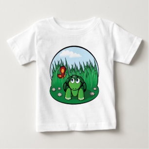 La pequeña camiseta del bebé de la tortuga