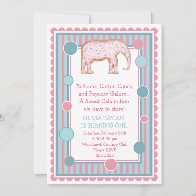 La pequeña invitación más dulce del circo (Anverso)