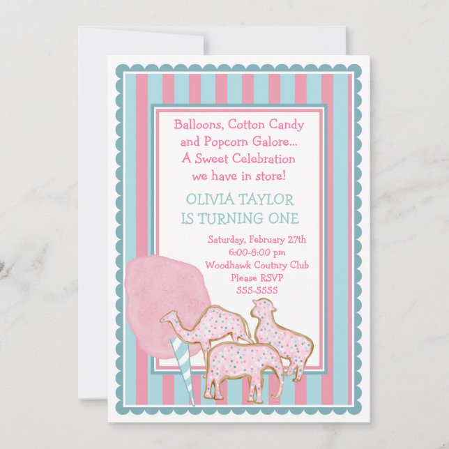 La pequeña invitación más dulce del circo (Anverso)