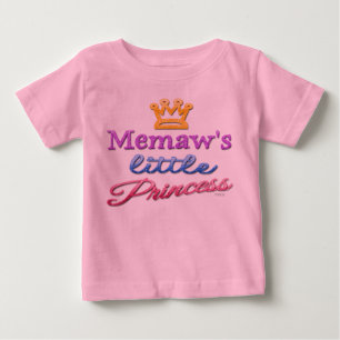 La pequeña princesa de Memaw, bebé y camiseta