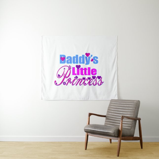 ❤👸La pequeña princesa de papá Tapiz de pared fabu (In situ (horizontal))