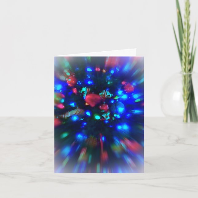 La pequeña tarjeta de Navidad, azul enciende (Anverso)