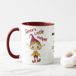 La pequeña taza de personalizado auxiliar de Santa