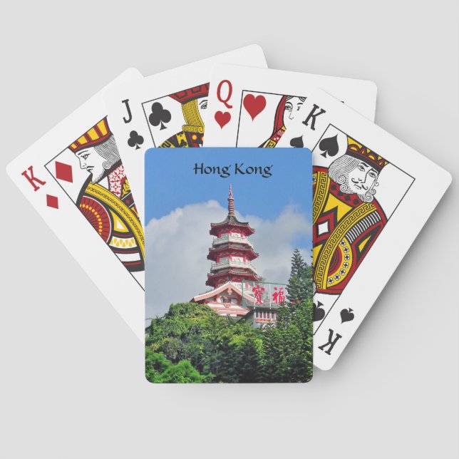 La Perla de Oriente de Hong Kong jugando cartas (Reverso)