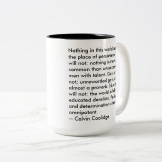 La persistencia paga apagado la taza del Dos-Tono