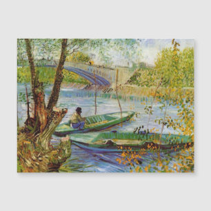 La pesca de Van Gogh en la tarjeta magnética de pr
