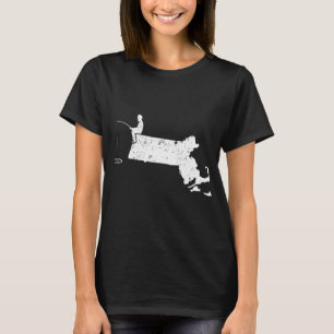 La pesca en hielo llama camiseta de pesca de atún